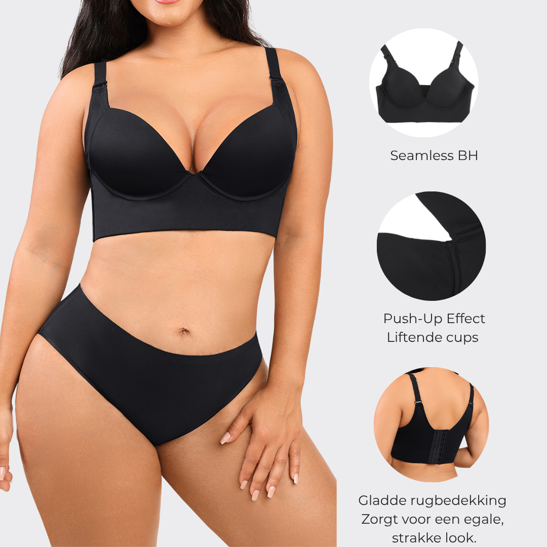 DotVol Damesbeha, strapless push-up beha, shapewear, ondergoed met beugel, grote maten, sterke ondersteuning, korsetbeha, beige, 85F DotVol Damesbeha, strapless push-up beha, shapewear, ondergoed met beugel, grote maten, sterke ondersteuning, korsetbeha, beige, 85F